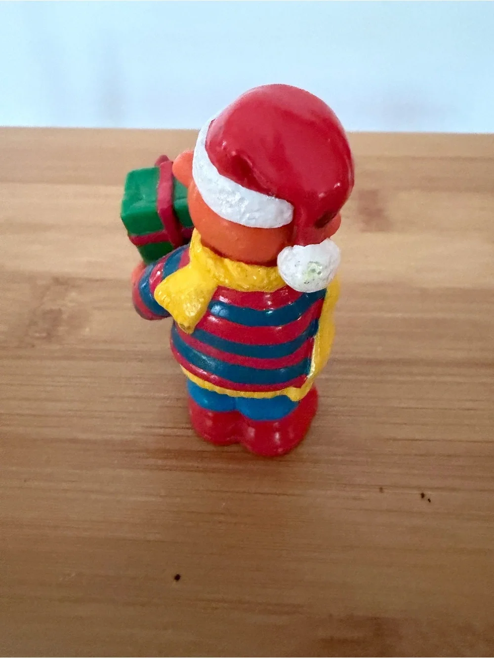 Vintage Sesame Street 2.5” Ernie Christmas Santa Muppets Applause Figure caketop